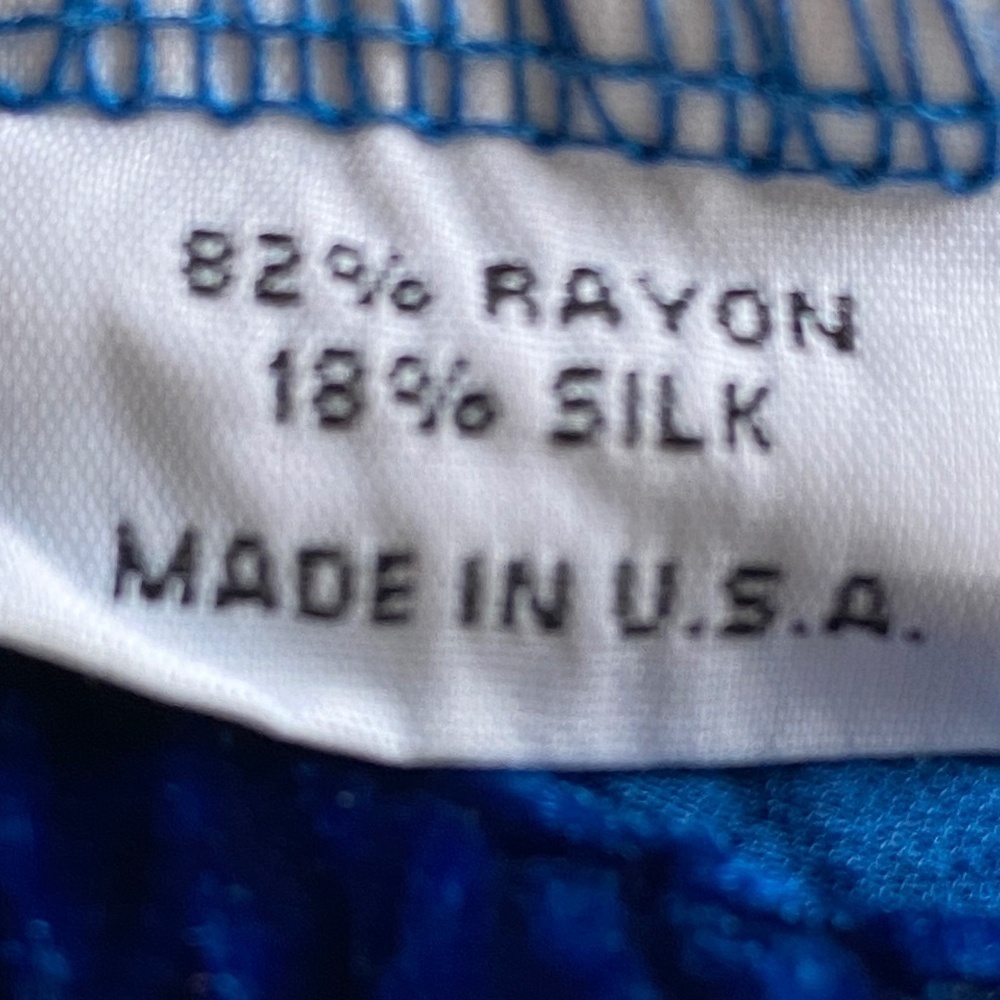 Bryn Walker Women's Silk Blend Velvet Tunic 3/4 Sleeve in Royal Blue Size Medium - Picture 7 of 13